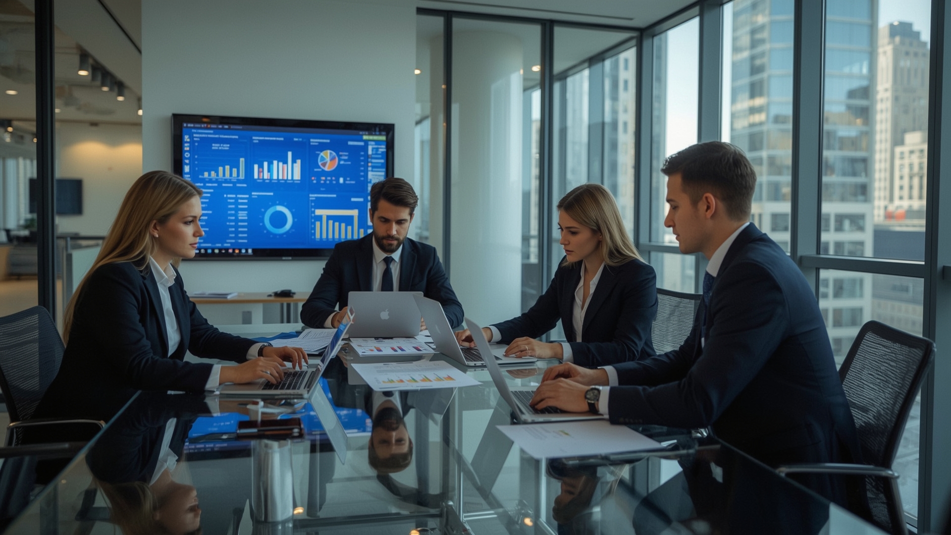 Equipo profesional de miravianquestil trabajando en auditoría financiera